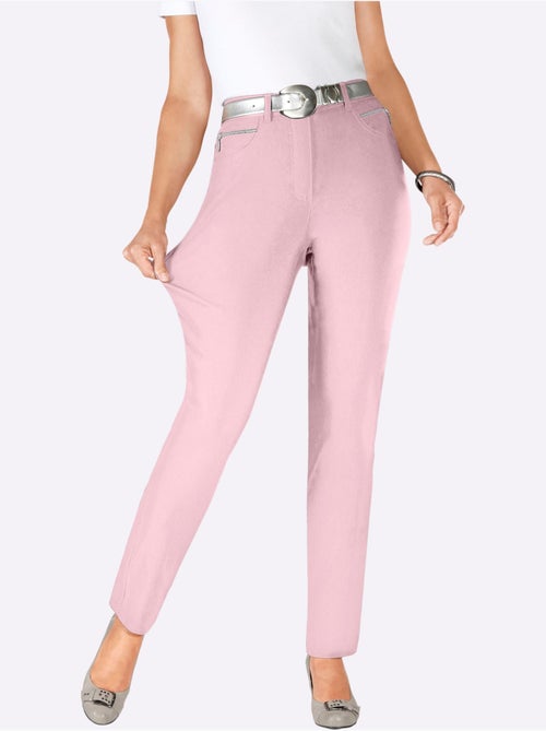 Pantalon extensible à poches et ceinture intégrée - Taille extra courte - Witt - Kiabi
