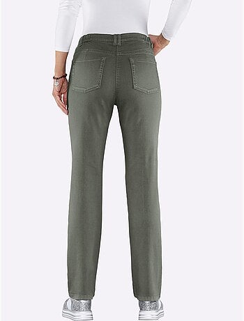 Pantalon extensible à taille haute avec poches discrètes - Taille courte - Moda Vilona