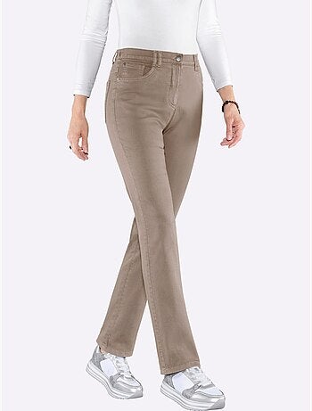 Pantalon extensible à taille haute avec poches discrètes - taille standard - moda vilona