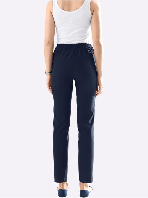Pantalon extensible ajusté avec fausse patte et poches à glissière - Taille standard - Moda Vilona - Kiabi