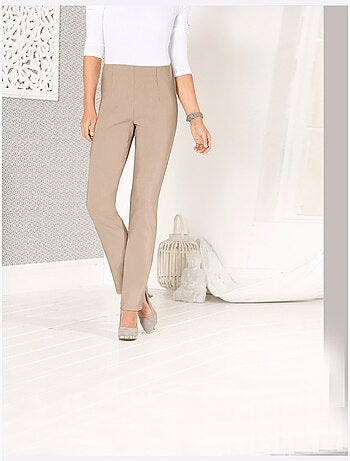 Pantalon Extensible Aspect Bengaline Tendance - Taille Standard - Moda Vilona