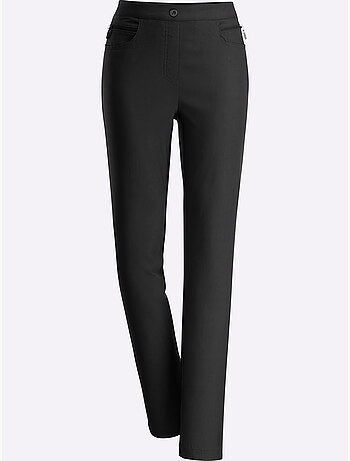 Pantalon extensible avec poches à glissière et ceinture élastique - Taille courte - Moda Vilona
