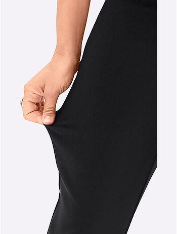 Pantalon extensible avec poches à glissière et ceinture élastique - Taille courte - Moda Vilona