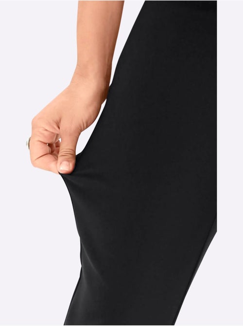 Pantalon extensible avec ceinture élastique et poches décoratives - Taille courte - Moda Vilona - Kiabi