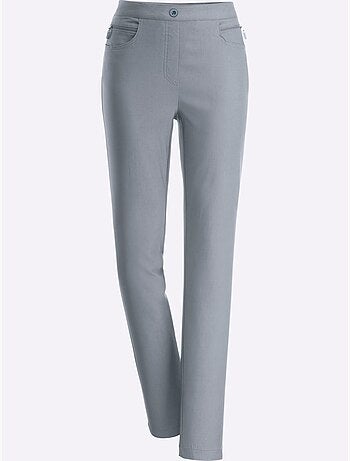 Pantalon extensible à ceinture élastique avec poches décoratives - Taille standard - Moda Vilona