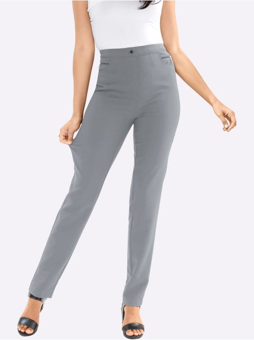 Pantalon extensible avec ceinture élastique et poches décoratives - Taille standard - Moda Vilona - Kiabi