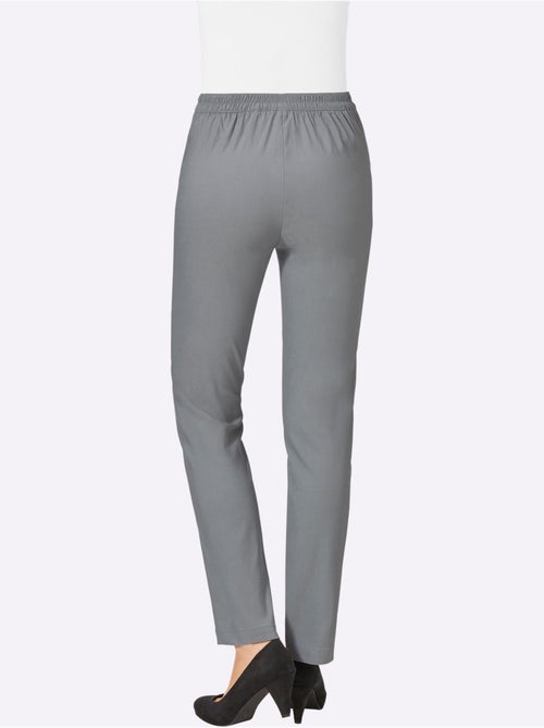 Pantalon extensible avec ceinture élastique et poches décoratives - Taille standard - Moda Vilona - Kiabi