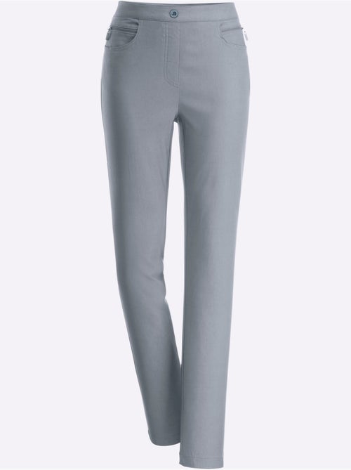 Pantalon extensible avec ceinture élastique et poches décoratives - Taille standard - Moda Vilona - Kiabi