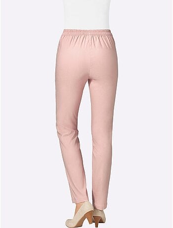 Pantalon extensible à ceinture élastique avec poches décoratives - Taille standard - Moda Vilona