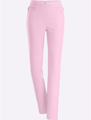 Pantalon extensible à ceinture élastique avec poches décoratives - Taille standard - Moda Vilona