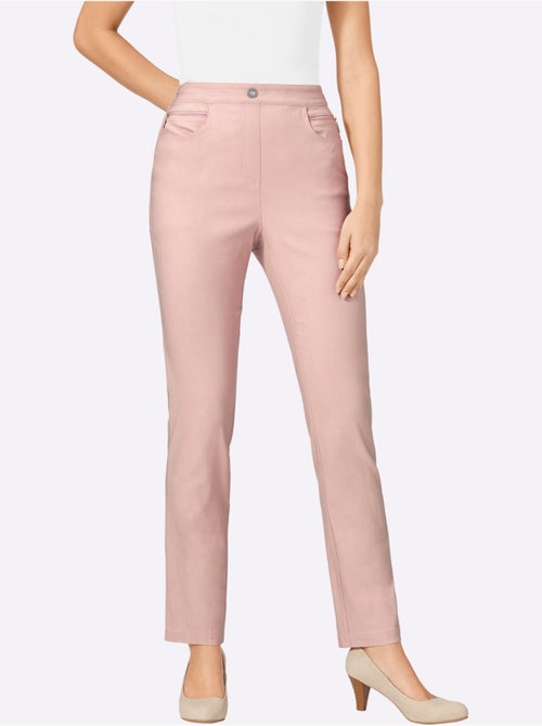 Pantalon extensible avec ceinture élastique et poches décoratives - Taille standard - Moda Vilona - Kiabi