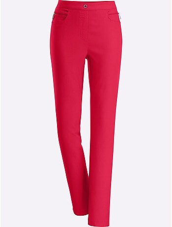 Pantalon extensible à ceinture élastique avec poches décoratives - Taille standard - Moda Vilona