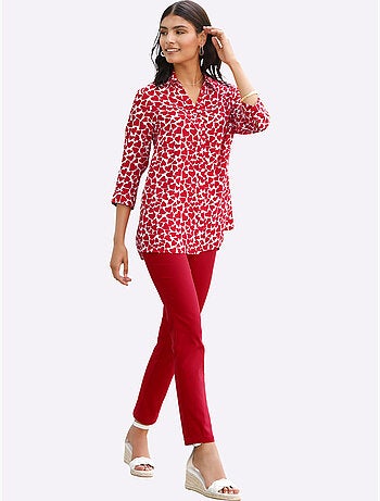 Pantalon extensible à ceinture élastique avec poches décoratives - Taille standard - Moda Vilona