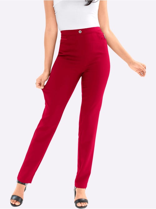 Pantalon extensible avec ceinture élastique et poches décoratives - Taille standard - Moda Vilona - Kiabi Pantalon extensible avec ceinture élastique et poches décoratives - Taille standard - Moda Vilona - Kiabi