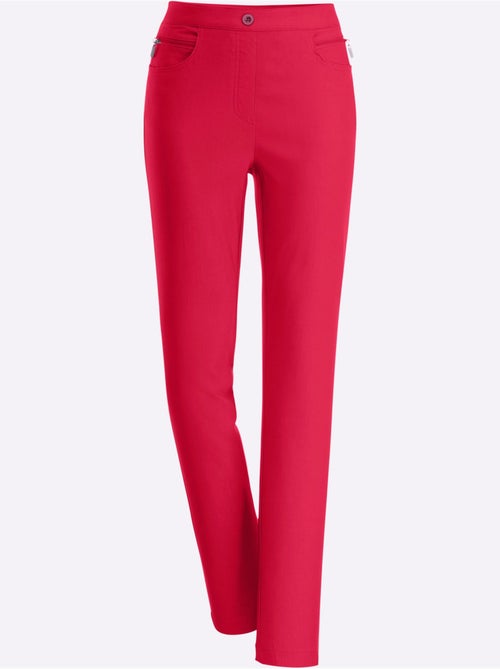 Pantalon extensible avec ceinture élastique et poches décoratives - Taille standard - Moda Vilona - Kiabi Pantalon extensible avec ceinture élastique et poches décoratives - Taille standard - Moda Vilona - Kiabi