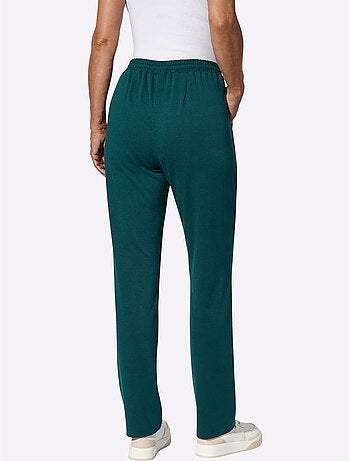 Pantalon extensible avec ceinture élastique et poches pratiques - Taille courte - Moda Vilona