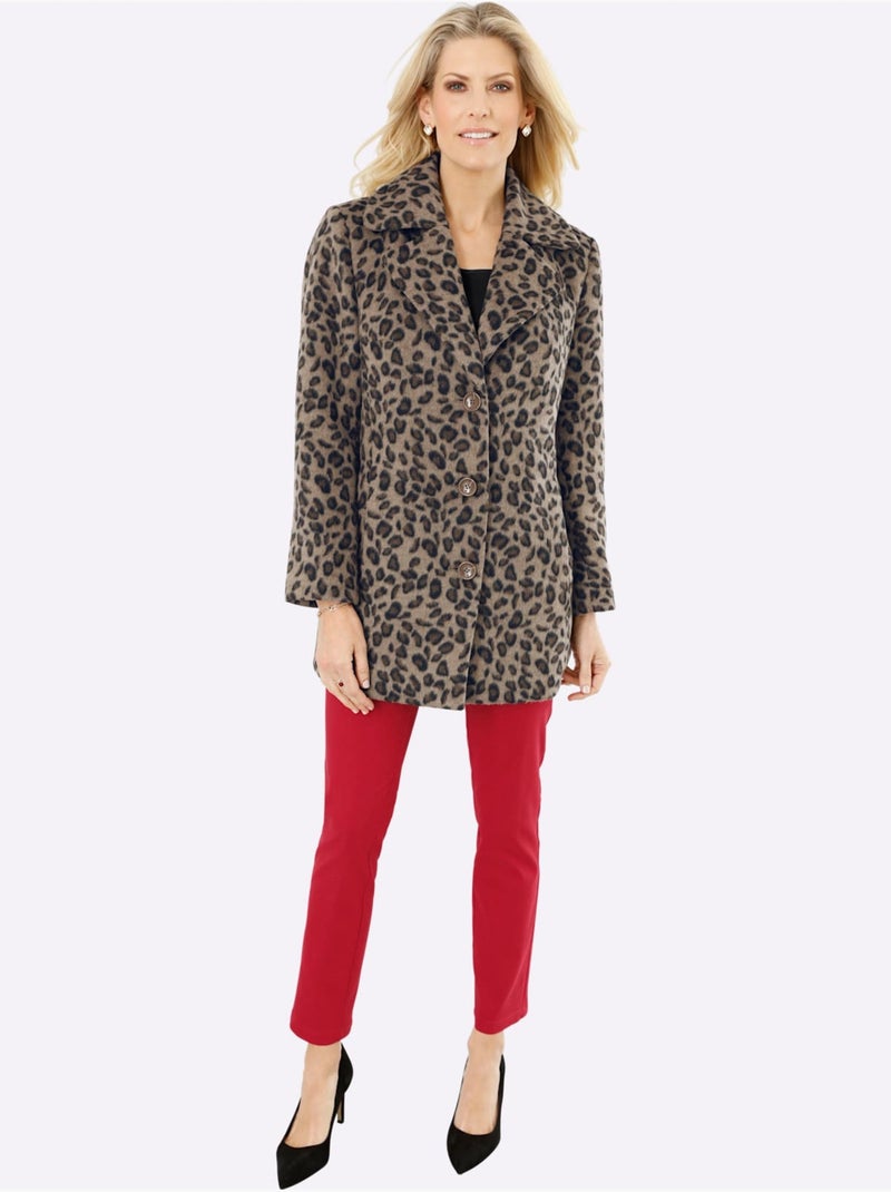 Pantalon extensible avec poches à glissière et ceinture élastique - Taille courte - Moda Vilona Rouge - Kiabi