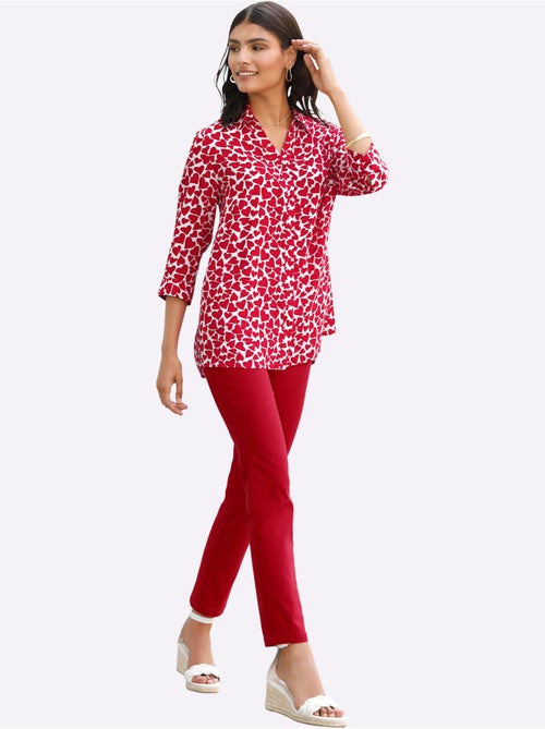 Pantalon extensible avec poches à glissière et ceinture élastique - Taille courte - Moda Vilona - Kiabi