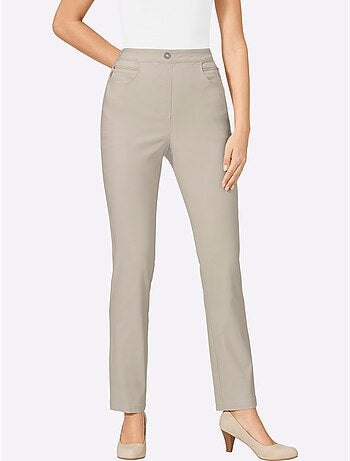 Pantalon extensible avec poches à glissière et ceinture élastique - Taille courte - Moda Vilona