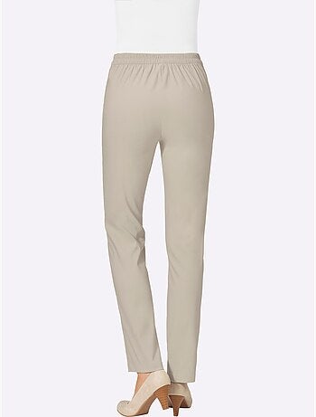 Pantalon extensible avec poches à glissière et ceinture élastique - Taille courte - Moda Vilona
