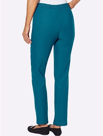 Pantalon extensible à ceinture élastique avec poches décoratives - Taille standard - Moda Vilona
