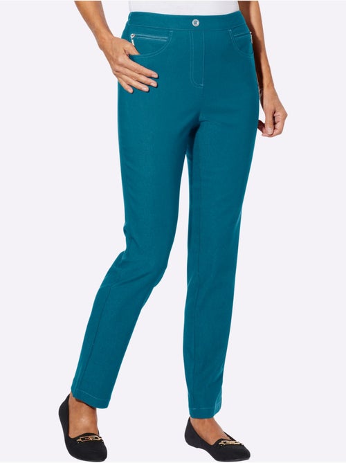 Pantalon extensible avec poches à glissière et ceinture élastique - Taille standard - Moda Vilona - Kiabi Pantalon extensible avec poches à glissière et ceinture élastique - Taille standard - Moda Vilona - Kiabi