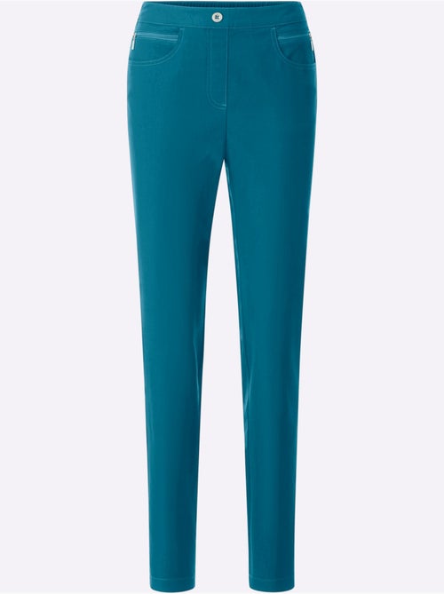 Pantalon extensible avec poches à glissière et ceinture élastique - Taille standard - Moda Vilona - Kiabi Pantalon extensible avec poches à glissière et ceinture élastique - Taille standard - Moda Vilona - Kiabi