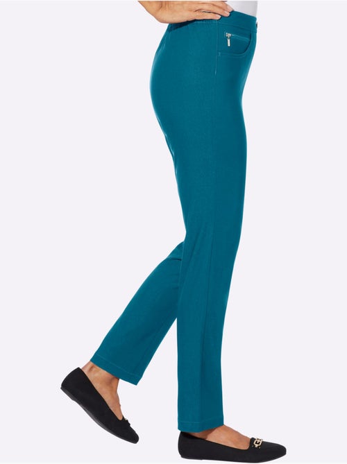 Pantalon extensible avec poches à glissière et ceinture élastique - Taille standard - Moda Vilona - Kiabi Pantalon extensible avec poches à glissière et ceinture élastique - Taille standard - Moda Vilona - Kiabi
