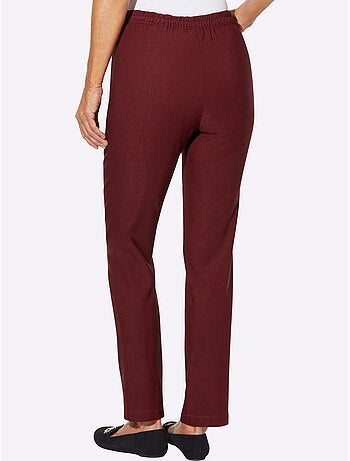 Pantalon extensible à ceinture élastique avec poches décoratives - Taille standard - Moda Vilona