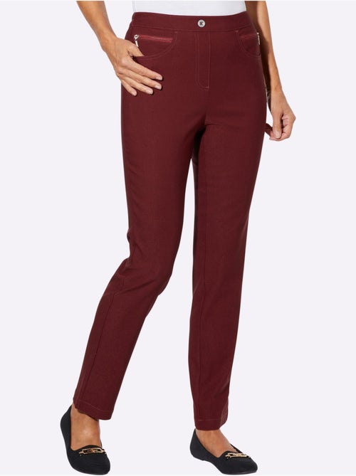 Pantalon extensible avec poches à glissière et ceinture élastique - Taille standard - Moda Vilona - Kiabi Pantalon extensible avec poches à glissière et ceinture élastique - Taille standard - Moda Vilona - Kiabi