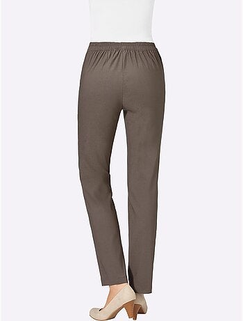 Pantalon extensible à ceinture élastique avec poches décoratives - Taille standard - Moda Vilona