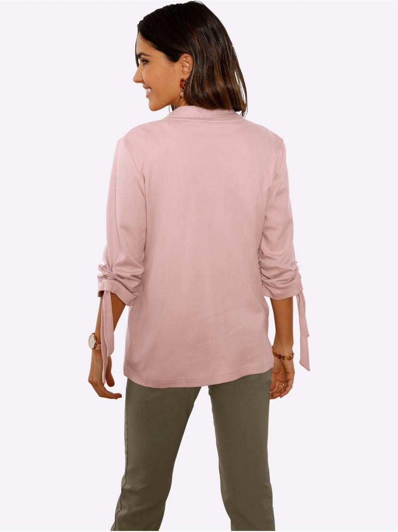 Pantalon extensible avec poches à glissière et ceinture élastique - Taille standard - Moda Vilona Kaki - Kiabi