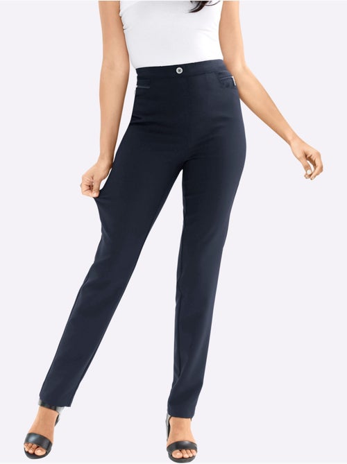 Pantalon extensible avec poches et ceinture élastique - Taille courte - Moda Vilona - Kiabi