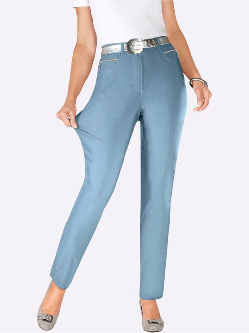 Pantalon extensible avec poches et ceinture intégrée - Taille courte - Witt - Kiabi