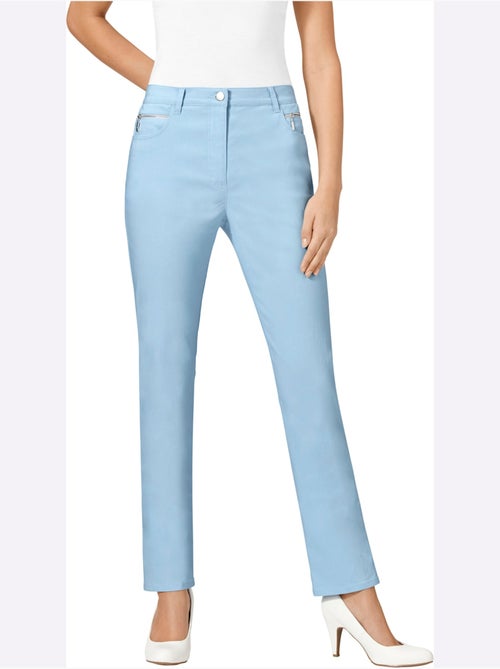 Pantalon extensible avec poches et ceinture intégrée - Taille courte - Witt - Kiabi