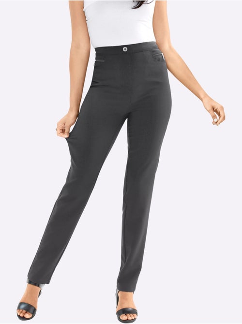 Pantalon extensible avec poches zippées et ceinture élastique - Taille courte - Moda Vilona - Kiabi