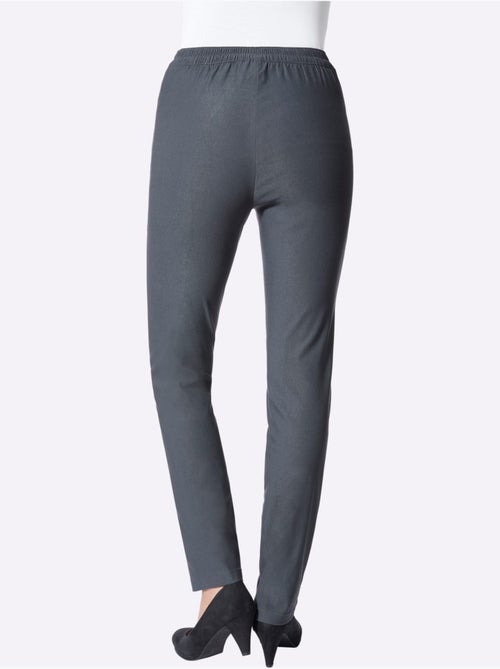 Pantalon extensible avec poches zippées et ceinture élastique - Taille courte - Moda Vilona - Kiabi