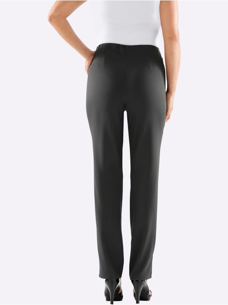 Pantalon Extensible Ceinture élastique Intégrée - Taille Courte - Witt gris anthracite - Kiabi