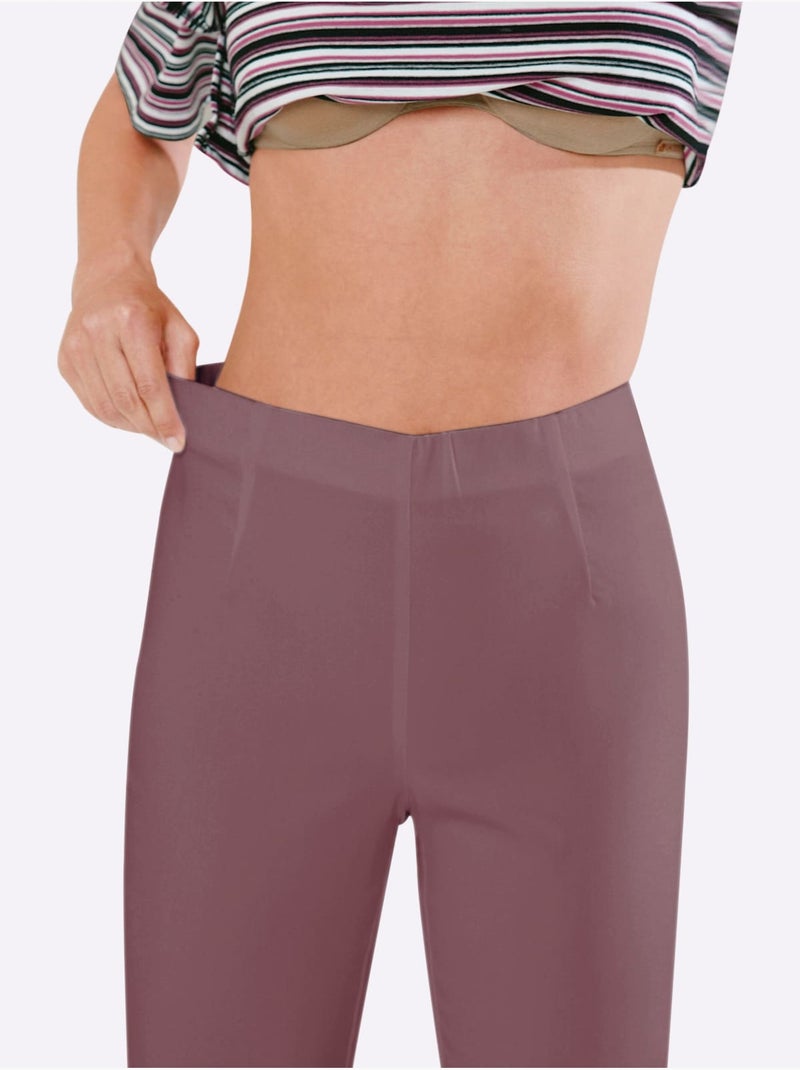 Pantalon Extensible Ceinture élastique Intégrée - Taille Extra Courte - Witt Bois de rose - Kiabi