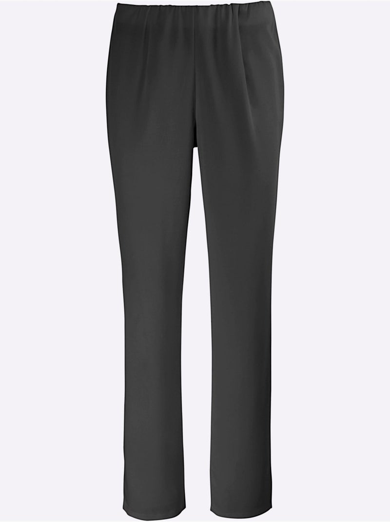 Pantalon Extensible Ceinture élastique Intégrée - Taille Extra Courte - Witt gris anthracite - Kiabi