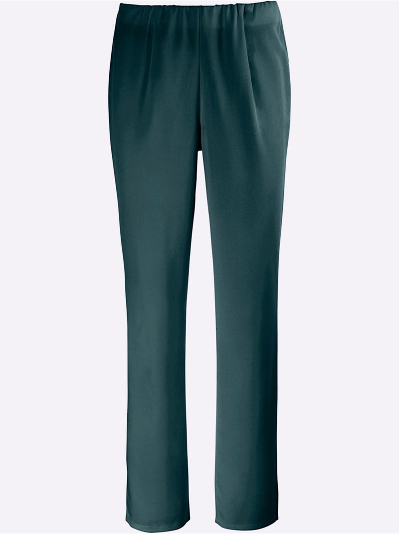 Pantalon Extensible Ceinture élastique Intégrée - Taille Standard - Witt Bleu pétrole - Kiabi