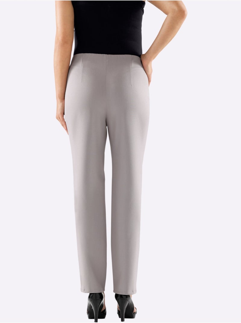 Pantalon Extensible Ceinture élastique Intégrée - Taille Standard - Witt Gris - Kiabi