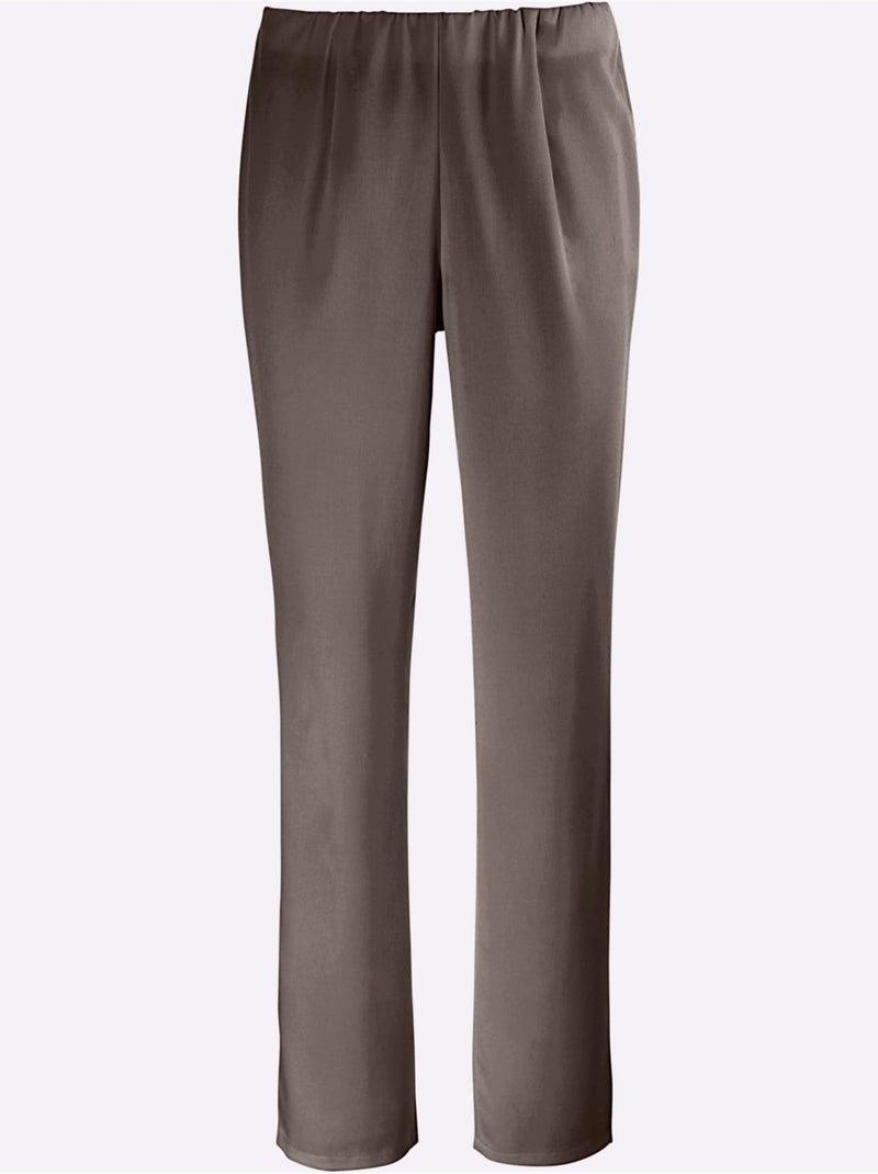 Pantalon Extensible Ceinture élastique Intégrée - Taille Standard - Witt Gris taupe - Kiabi