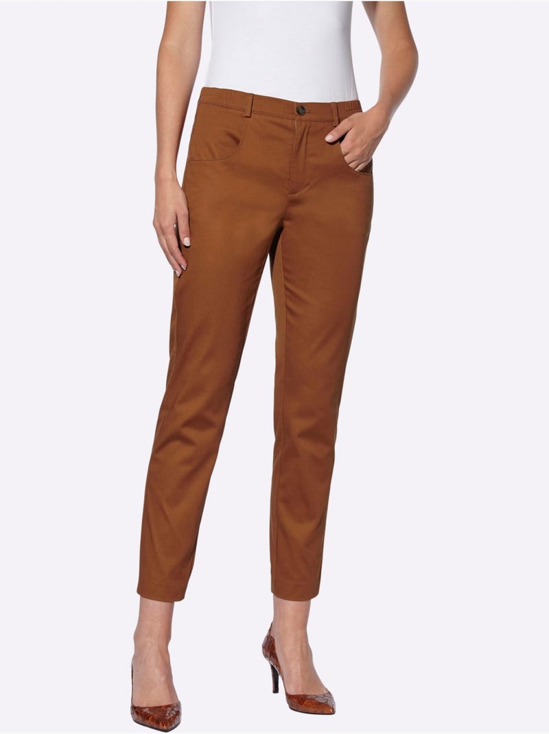 Pantalon Extensible Ceinture élastique Latérale - Taille Standard - helline Ambre - Kiabi