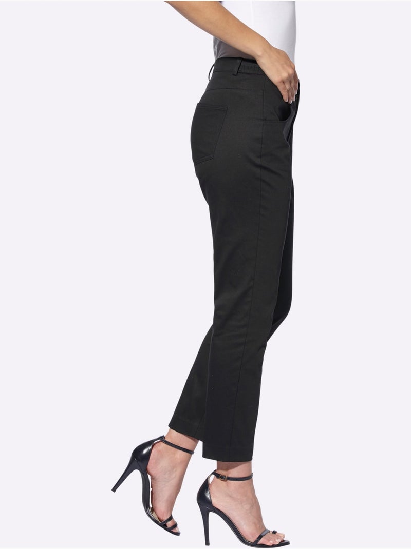 Pantalon Extensible Ceinture élastique Latérale - Taille Standard - Helline Noir - Kiabi