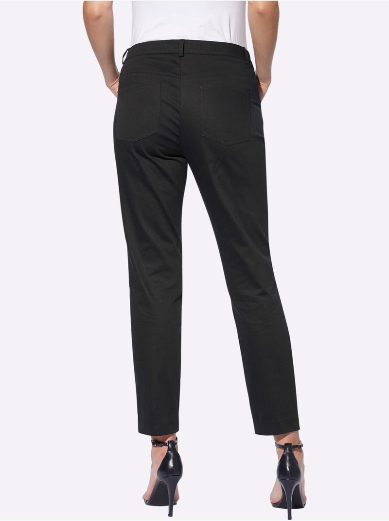 Pantalon Extensible Ceinture élastique Latérale - Taille Standard - Helline Noir - Kiabi