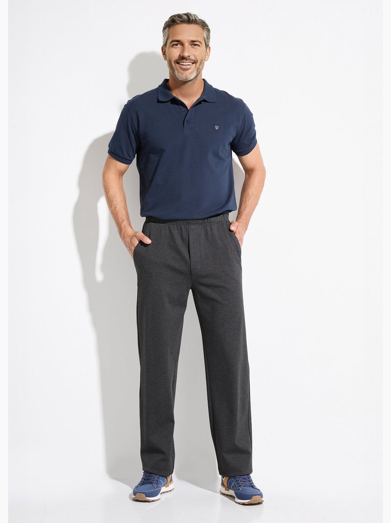 Pantalon extensible ceinture élastiquée - Afibel gris anthracite - Kiabi
