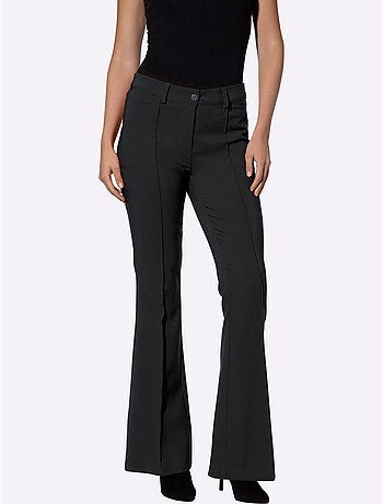 Pantalon extensible coupe bootcut tendance - taille standard - helline