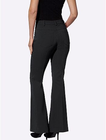 Pantalon extensible coupe bootcut tendance - taille standard - helline