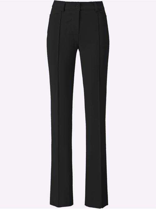Pantalon extensible coupe bootcut tendance - taille standard - helline - Kiabi Pantalon extensible coupe bootcut tendance - taille standard - helline - Kiabi